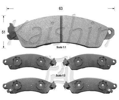 FK9995 KAISHIN Комплект тормозных колодок, дисковый тормоз