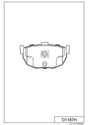D1187H MK Kashiyama Комплект тормозных колодок, дисковый тормоз