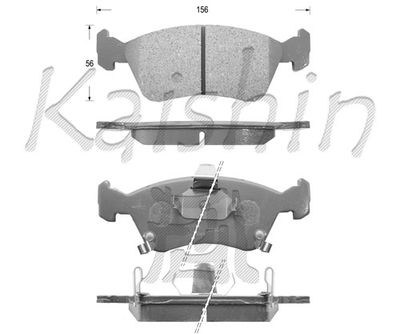 FK2170 KAISHIN Комплект тормозных колодок, дисковый тормоз