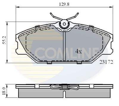 CBP0526 COMLINE Комплект тормозных колодок, дисковый тормоз