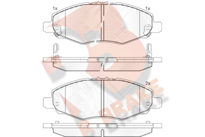 RB1867 R BRAKE Комплект тормозных колодок, дисковый тормоз