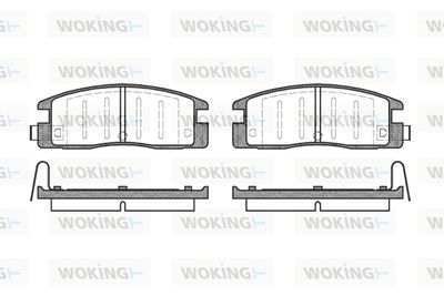 P261314 WOKING Комплект тормозных колодок, дисковый тормоз