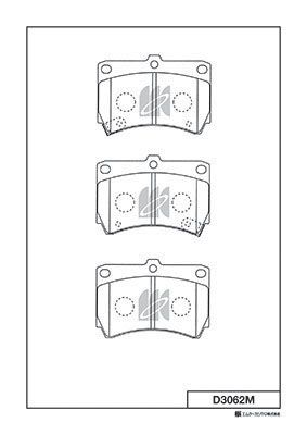 D3062M MK Kashiyama Комплект тормозных колодок, дисковый тормоз