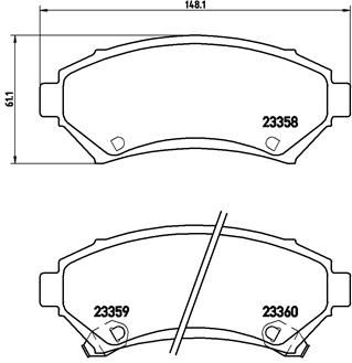 P59028 BREMBO Комплект тормозных колодок, дисковый тормоз