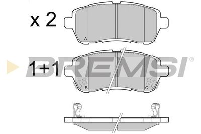 BP3466 BREMSI Комплект тормозных колодок, дисковый тормоз