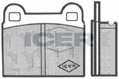 180064 ICER Комплект тормозных колодок, дисковый тормоз