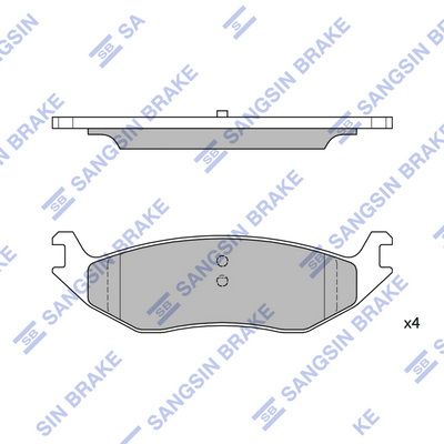 SP4169 Hi-Q Комплект тормозных колодок, дисковый тормоз