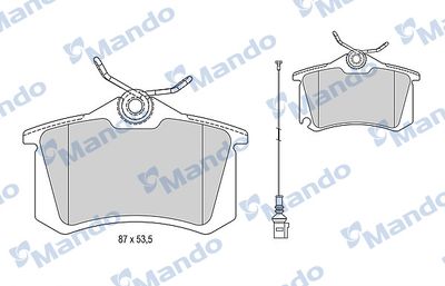 MBF015810 MANDO Комплект тормозных колодок, дисковый тормоз