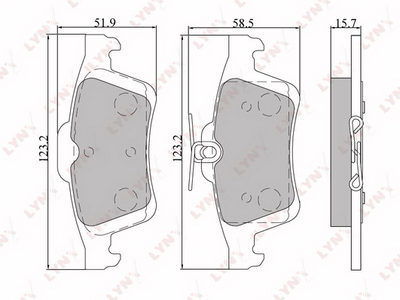 BD5901 LYNXauto Комплект тормозных колодок, дисковый тормоз