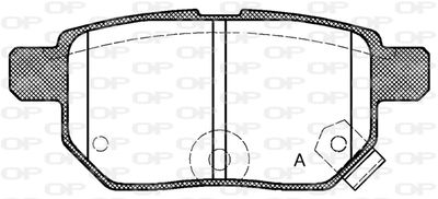 BPA128602 OPEN PARTS Комплект тормозных колодок, дисковый тормоз