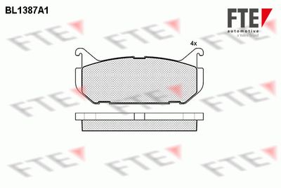 BL1387A1 FTE Комплект тормозных колодок, дисковый тормоз