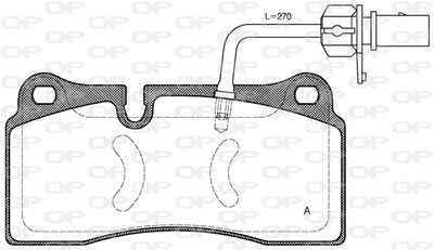 BPA098311 OPEN PARTS Комплект тормозных колодок, дисковый тормоз