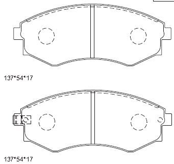 KD9713 ASIMCO Комплект тормозных колодок, дисковый тормоз