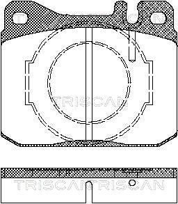 811023238 TRISCAN Комплект тормозных колодок, дисковый тормоз