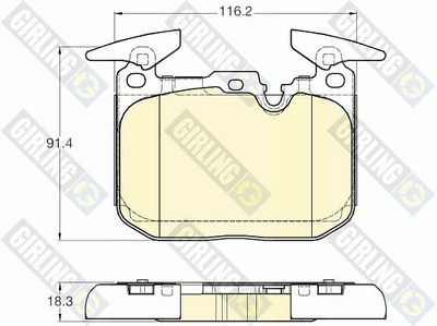 6119432 GIRLING Комплект тормозных колодок, дисковый тормоз