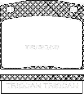 811040017 TRISCAN Комплект тормозных колодок, дисковый тормоз