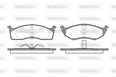 P547320 WOKING Комплект тормозных колодок, дисковый тормоз