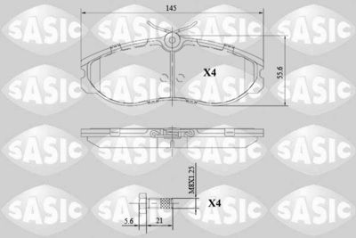 6216135 SASIC Комплект тормозных колодок, дисковый тормоз