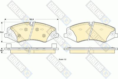 6118981 GIRLING Комплект тормозных колодок, дисковый тормоз