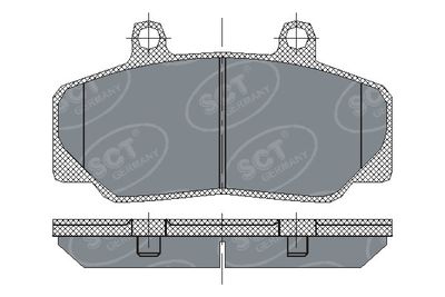 SP166PR SCT - MANNOL Комплект тормозных колодок, дисковый тормоз