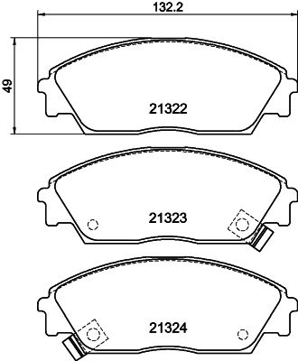 8DB355037131 HELLA Комплект тормозных колодок, дисковый тормоз