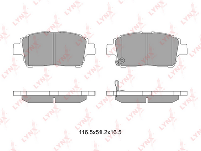 BD7526 LYNXauto Комплект тормозных колодок, дисковый тормоз