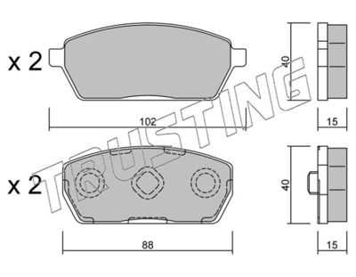4540 TRUSTING Комплект тормозных колодок, дисковый тормоз