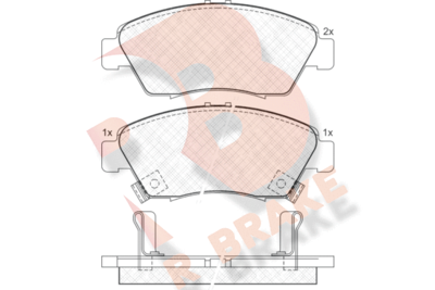 RB0959 R BRAKE Комплект тормозных колодок, дисковый тормоз