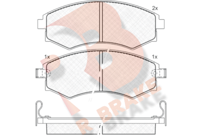 RB1267 R BRAKE Комплект тормозных колодок, дисковый тормоз