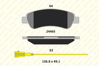 2446519005 KALE Комплект тормозных колодок, дисковый тормоз
