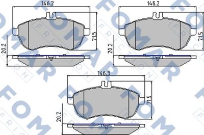 FO848881 FOMAR Friction Комплект тормозных колодок, дисковый тормоз