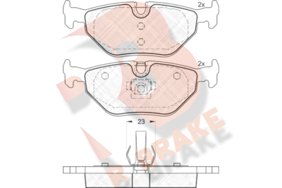 RB1707 R BRAKE Комплект тормозных колодок, дисковый тормоз