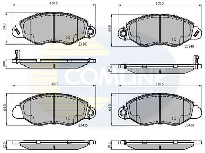 CBP31107 COMLINE Комплект тормозных колодок, дисковый тормоз