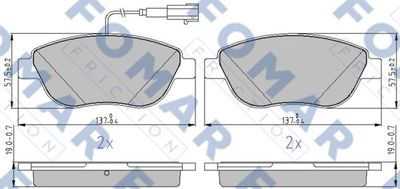 FO217581 FOMAR Friction Комплект тормозных колодок, дисковый тормоз