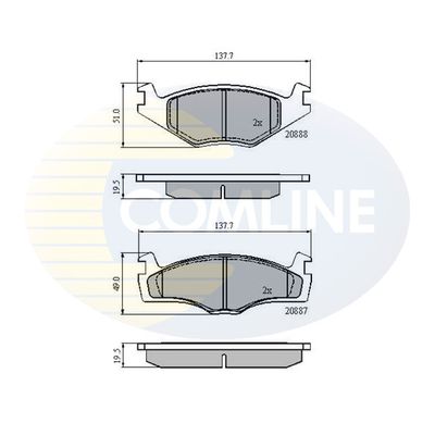 CBP0149 COMLINE Комплект тормозных колодок, дисковый тормоз