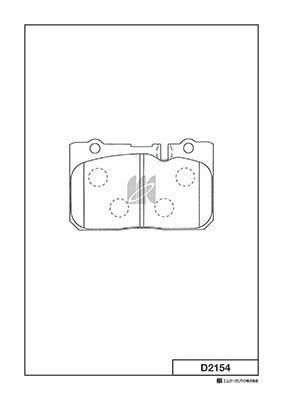 D2154 MK Kashiyama Комплект тормозных колодок, дисковый тормоз