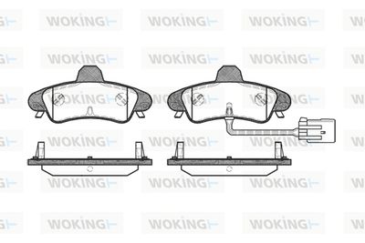 P533312 WOKING Комплект тормозных колодок, дисковый тормоз