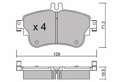 BPMB1019 AISIN Комплект тормозных колодок, дисковый тормоз