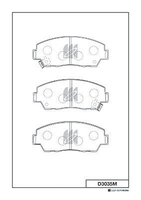 D3035M MK Kashiyama Комплект тормозных колодок, дисковый тормоз