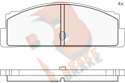 RB0067 R BRAKE Комплект тормозных колодок, дисковый тормоз