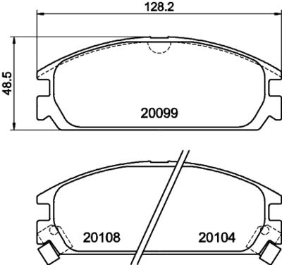 8DB355031731 HELLA Комплект тормозных колодок, дисковый тормоз