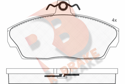 RB1332 R BRAKE Комплект тормозных колодок, дисковый тормоз