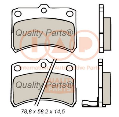 70403072 IAP QUALITY PARTS Комплект тормозных колодок, дисковый тормоз