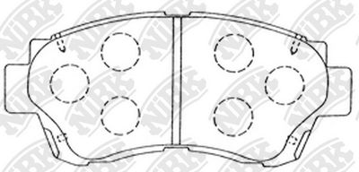 PN1228 NiBK Комплект тормозных колодок, дисковый тормоз