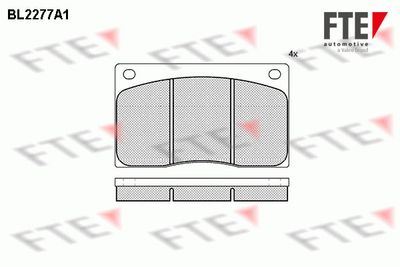 BL2277A1 FTE Комплект тормозных колодок, дисковый тормоз