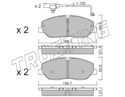 10941 TRUSTING Комплект тормозных колодок, дисковый тормоз