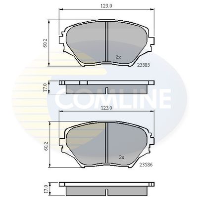 CBP0944 COMLINE Комплект тормозных колодок, дисковый тормоз