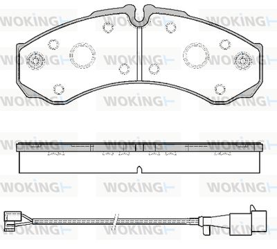 P751352 WOKING Комплект тормозных колодок, дисковый тормоз