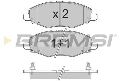 BP3272 BREMSI Комплект тормозных колодок, дисковый тормоз