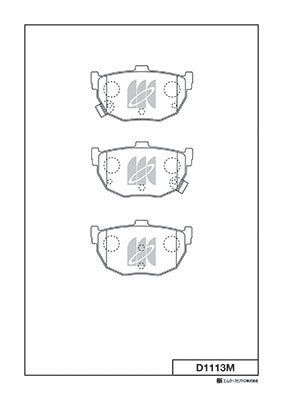 D1113M MK Kashiyama Комплект тормозных колодок, дисковый тормоз